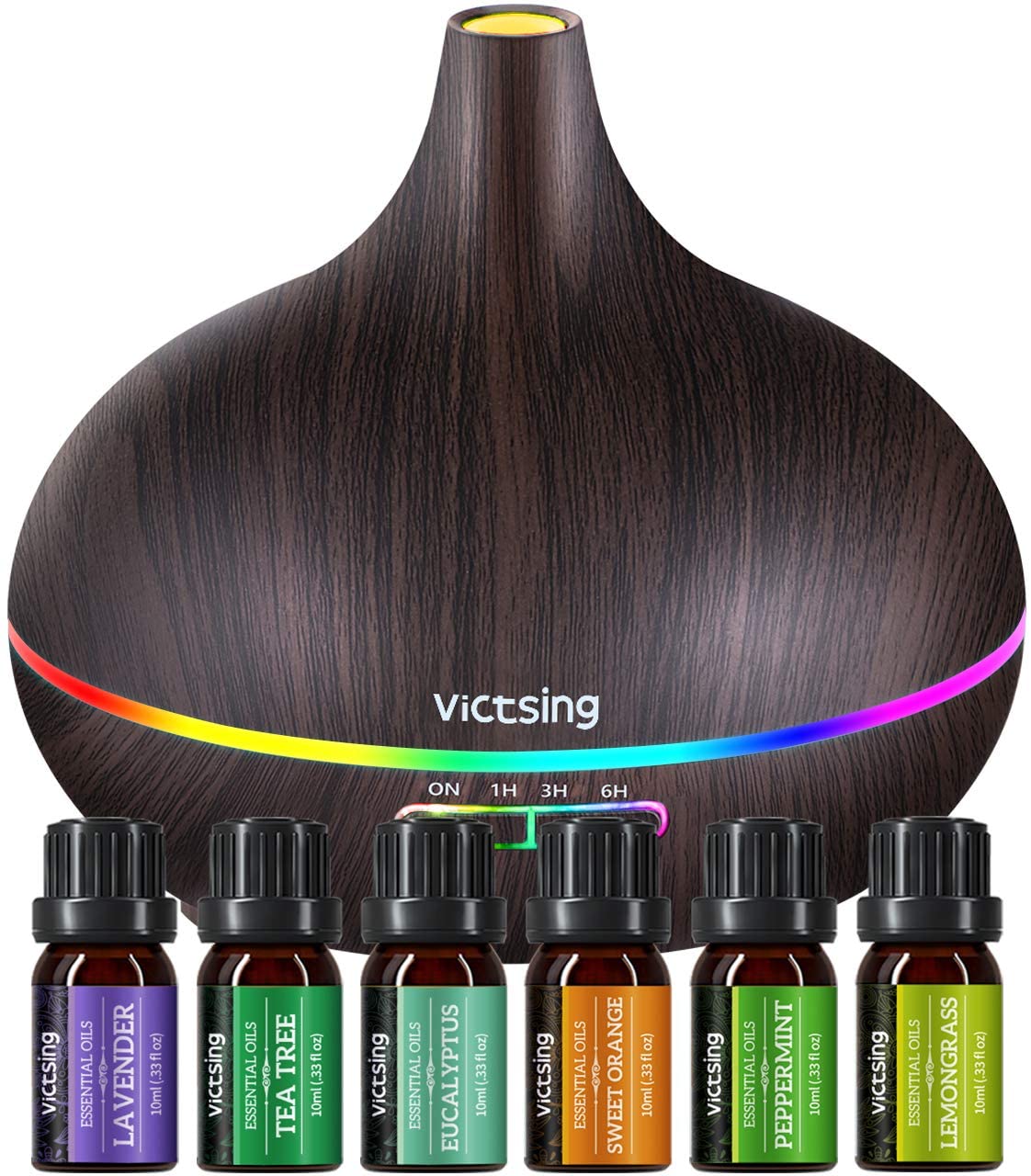 Best for Small Rooms VicTsing 500ml Essential Oil Diffuser with Oil Set