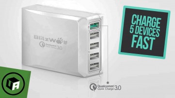 BlitzWolf® BW-S7 5 Port USB QuickCharge 3.0 UNBOXING. 40 Watts Desktop Wall Charger Review